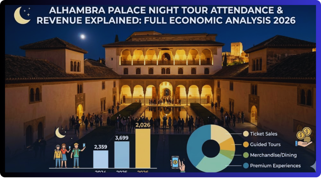alhambra palace night tour attendance revenue