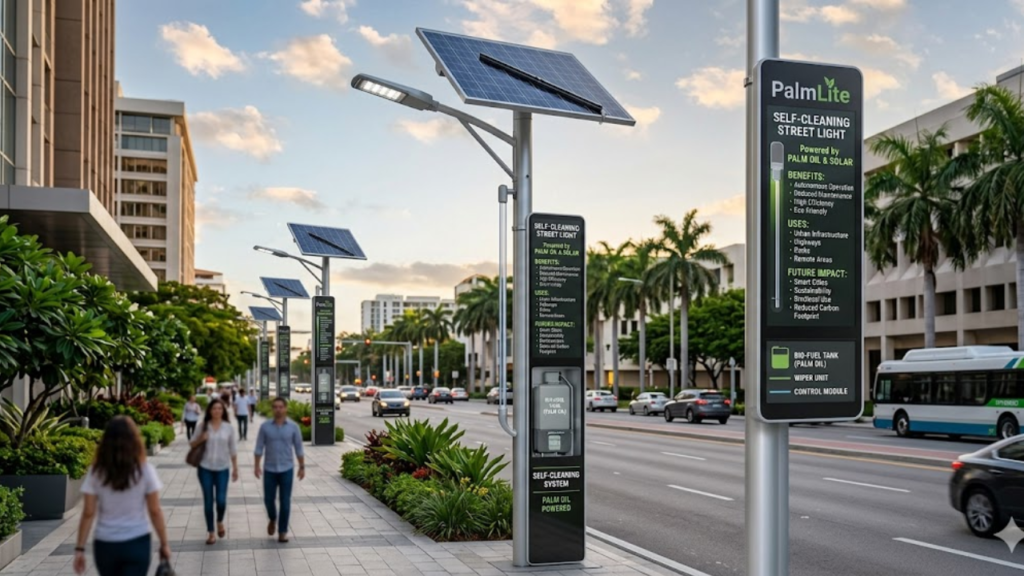 Self Cleaning Street Light Palm Oil System Benefits Uses and Future Impact 84 self cleaning street light palm oil